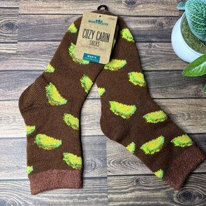 NWT Northeast Outfitters Mens Cozy Cabin Taco Socks Crew Size Large (Brown)